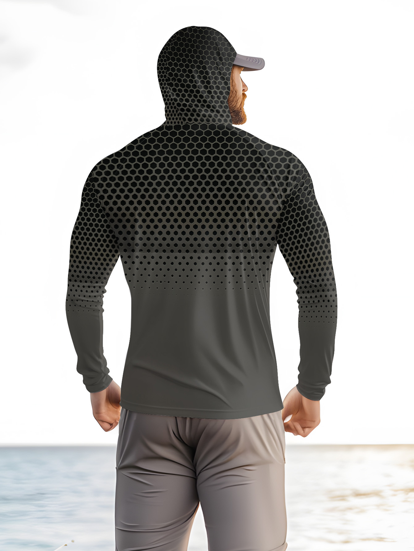Camisa de Pesca Masculina de V - Fishing Hoodie avaliação e preço