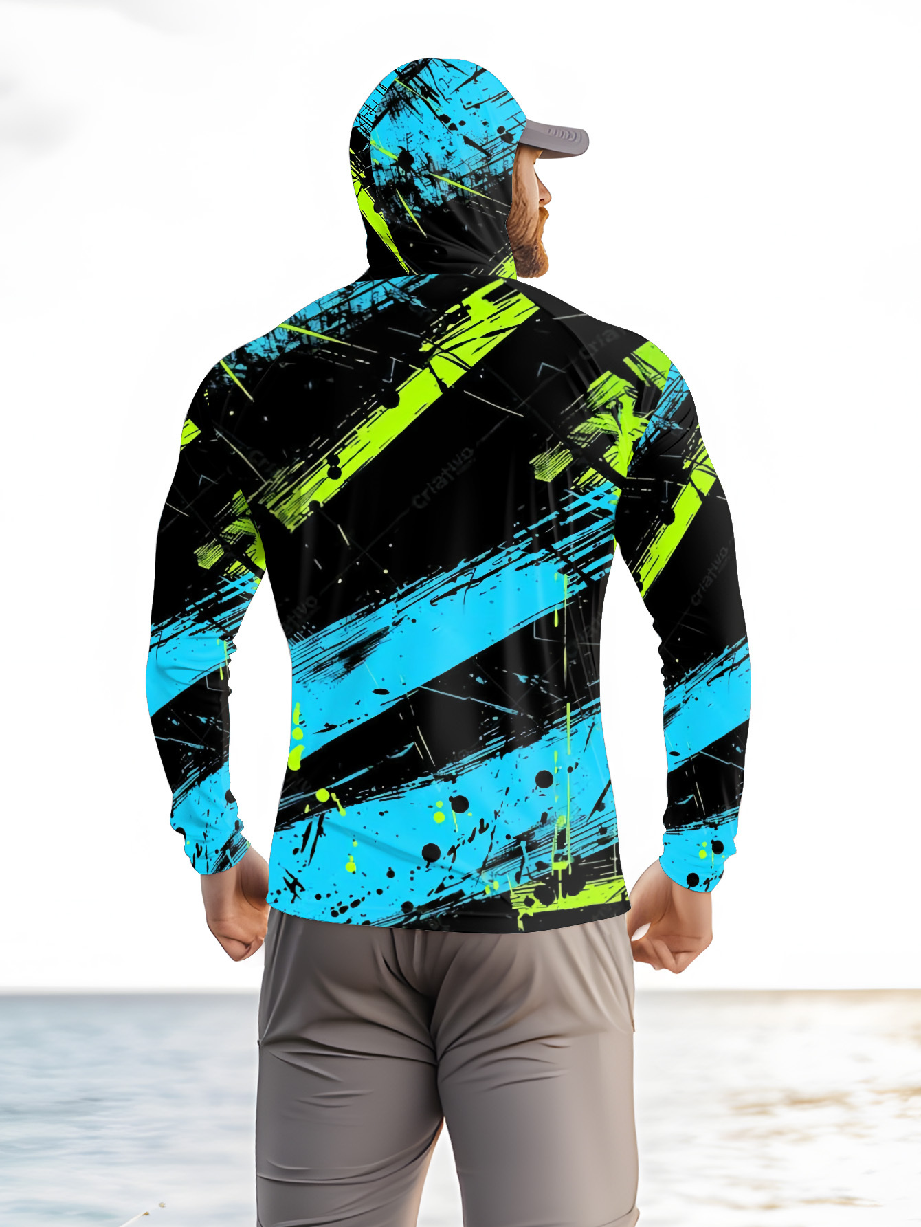 Camiseta de Pesca Masculina de - Fishing Hoodie avaliação e preço